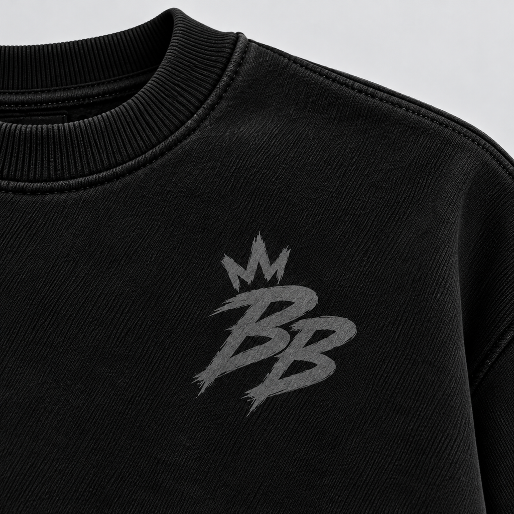 Faith Over Fear Crewneck Sweatshirt in Black