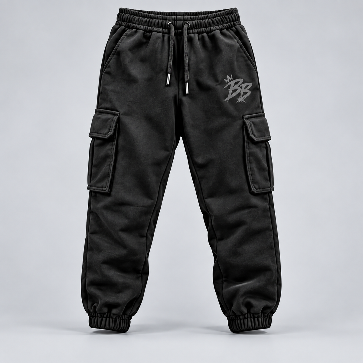 Utility Kids’ Cargo Joggers – Black