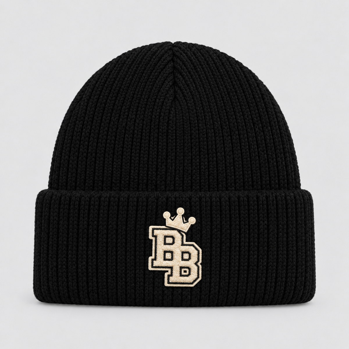 Kids’ Ribbed Beanie Hat – Black