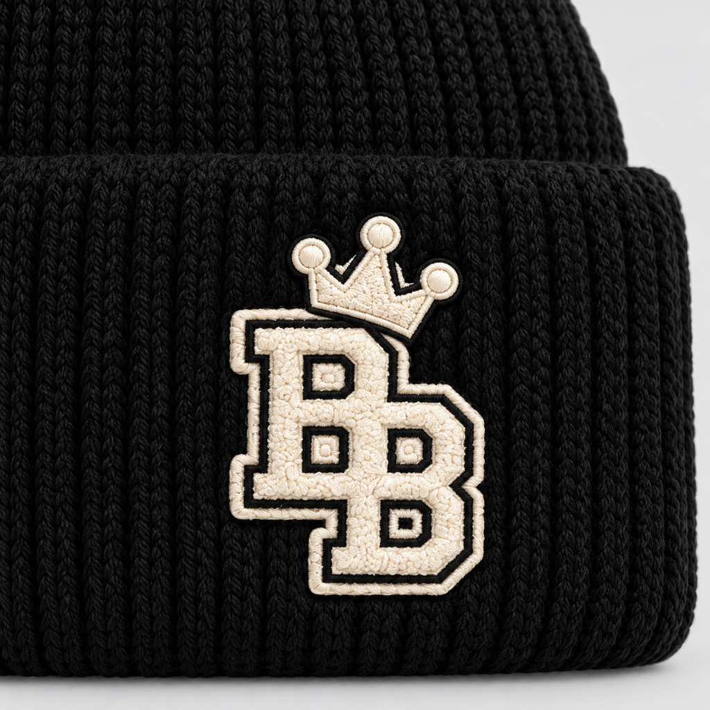 Kids’ Ribbed Beanie Hat – Black
